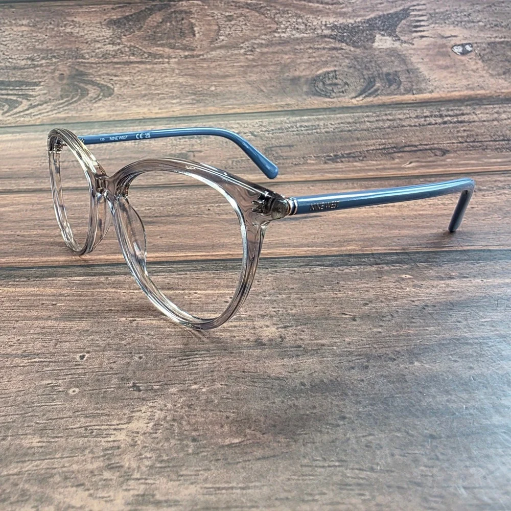 Nine‎ West NW649S 405 Grey Blue Cat Eye Eyeglasses 52-17-135 Womens Frames